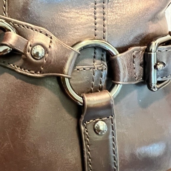 Coach Mabel Leather Western Chain Riding Boots in color Dark Smoke Size 9 A00229 - Picture 5 of 9